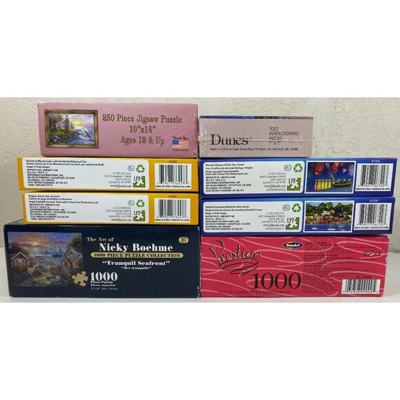 8 Waterfront Puzzles: Cape Cod, Sailboat, Lighthouse, Australia - NEW / SEALED - Picture 3 of 3